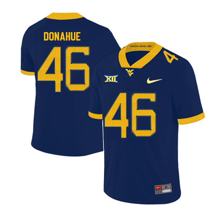NCAA Men's Reese Donahue West Virginia Mountaineers Navy #46 Nike Stitched Football College 2019 Authentic Jersey FA23R21AG
